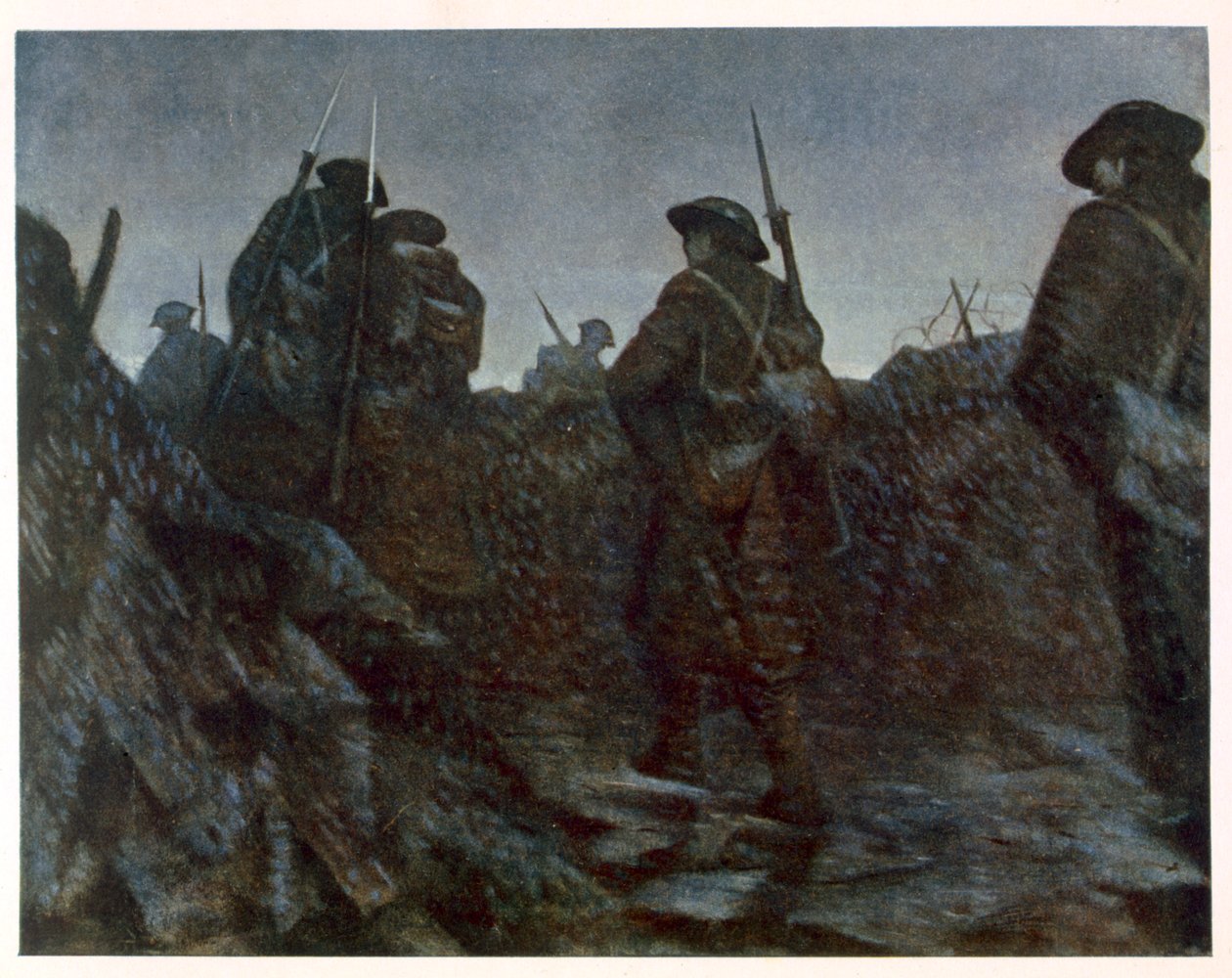 黎明的救济，来自前线的英国艺术家，1918年西部阵线的延续 作者 克里斯托弗·理查德·怀恩·内文森