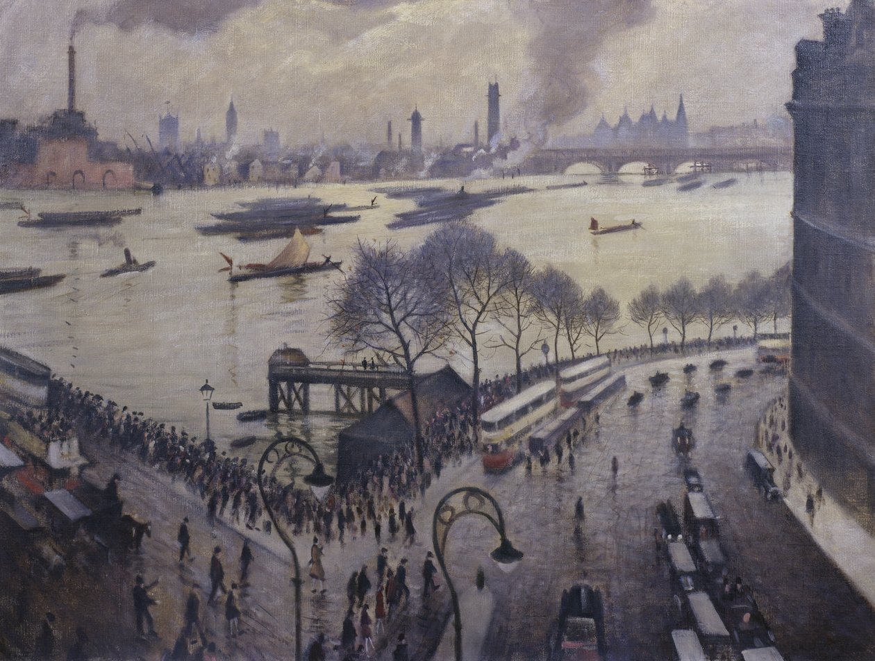 Blackfriars Bridge，伦敦，c.1927 作者 克里斯托弗·理查德·怀恩·内文森