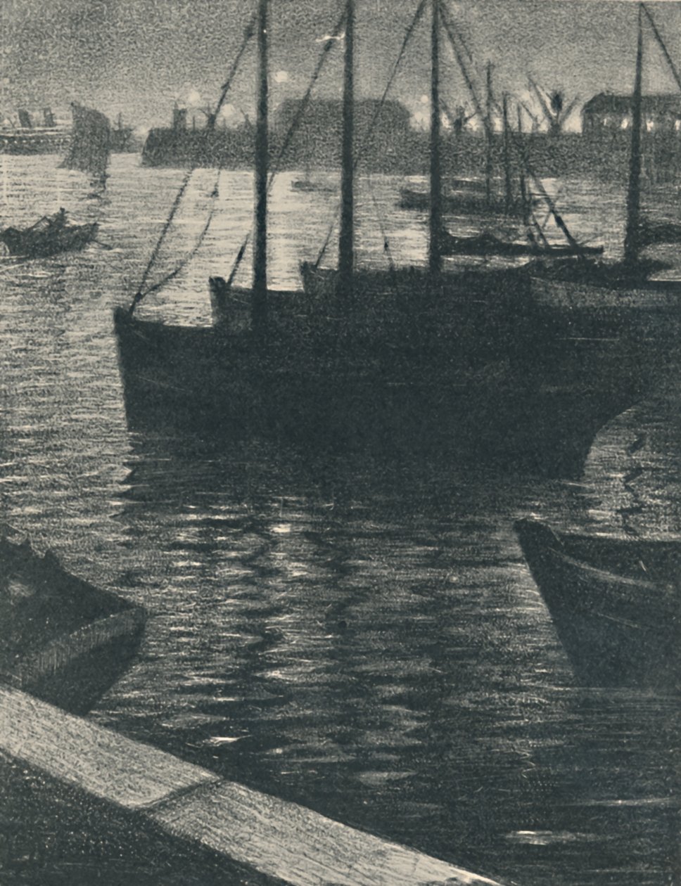 Le Port，1919年 作者 克里斯托弗·理查德·怀恩·内文森