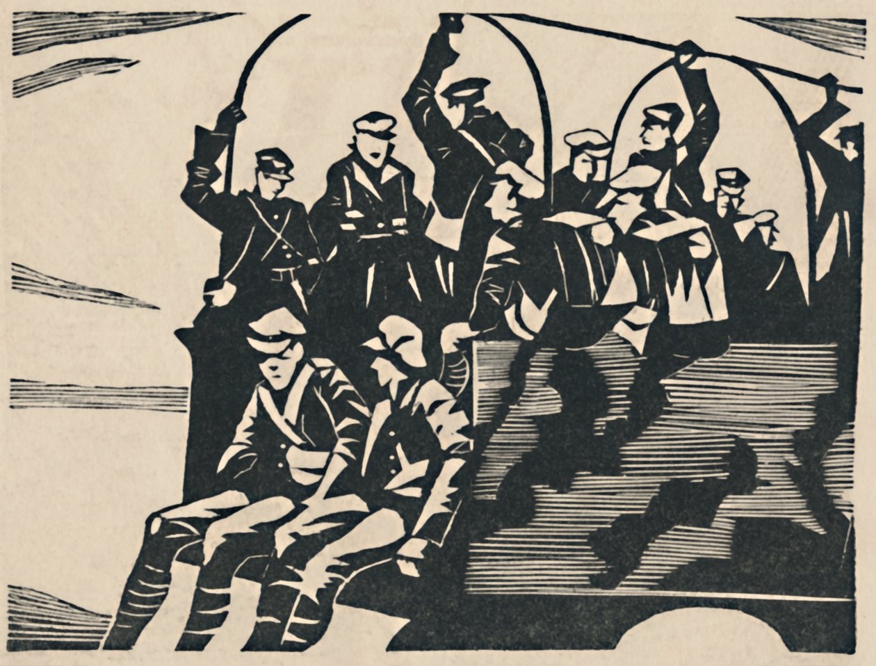 卡车跳跃者，1919年 作者 克里斯托弗·理查德·怀恩·内文森
