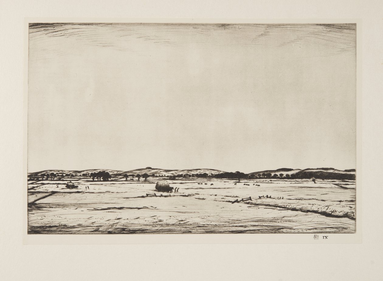苏塞克斯唐斯，1926 年出版（蚀刻版画） 作者 克里斯托弗·理查德·怀恩·内文森
