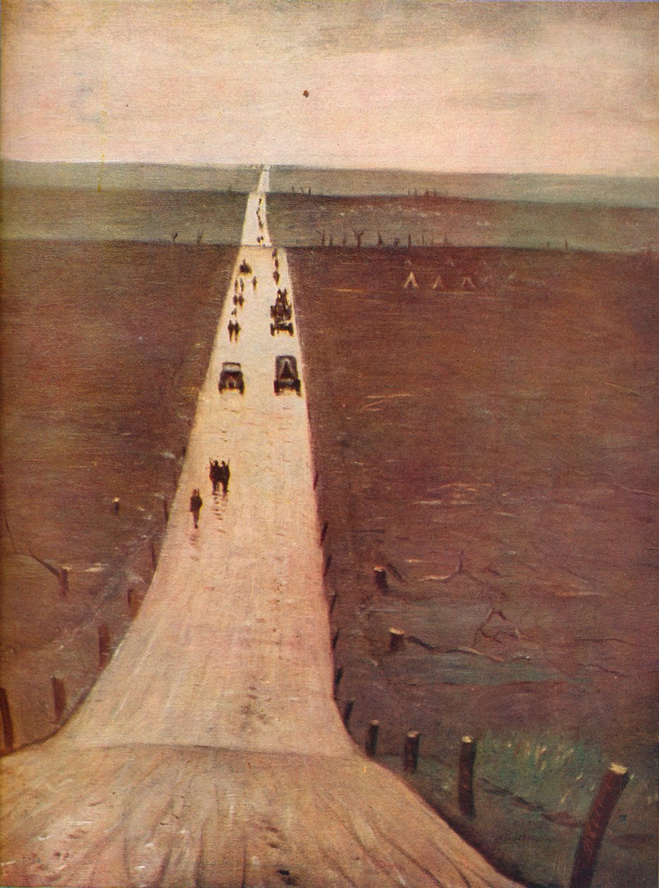 从阿拉斯到巴宝姆的路，1917年 作者 克里斯托弗·理查德·怀恩·内文森