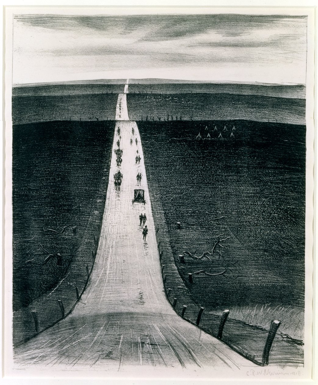 从阿拉斯到巴波姆的道路，1918年 作者 克里斯托弗·理查德·怀恩·内文森