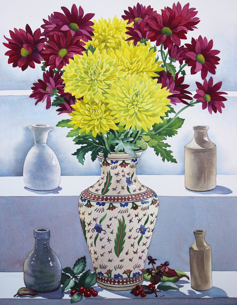 End of Year Picture (watercolour on paper) 作者 克里斯托弗·莱兰
