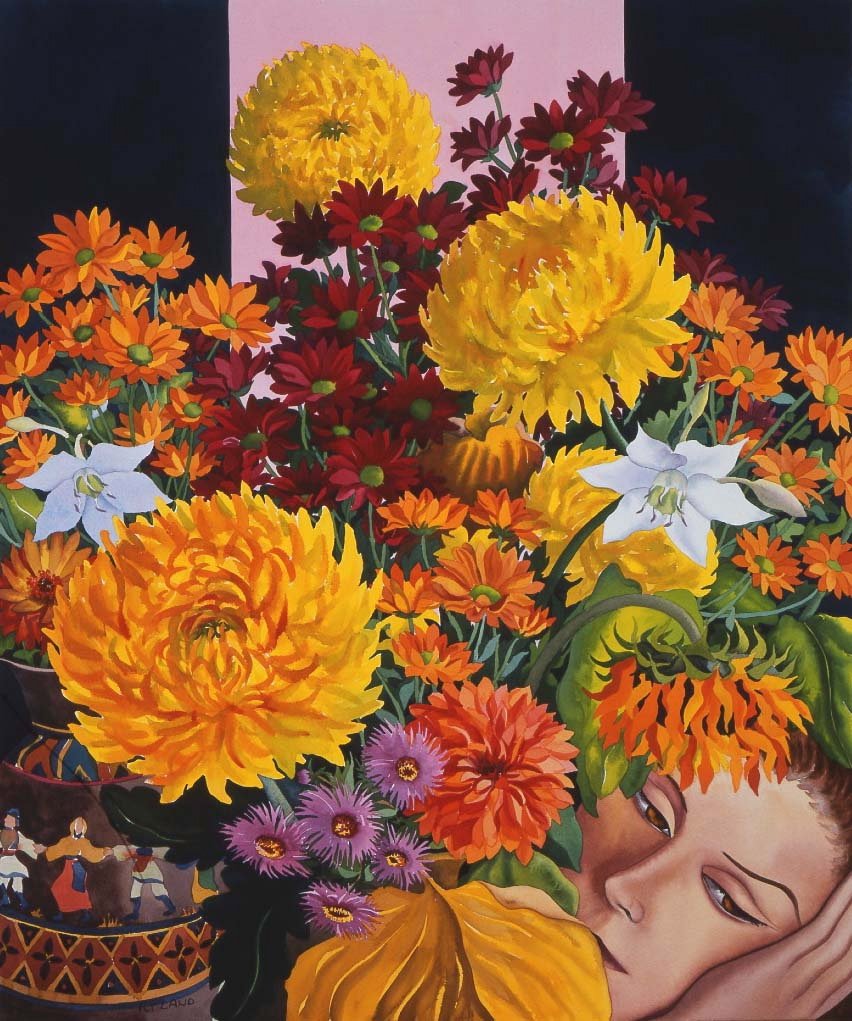 十月的画，2005年（纸上水彩）。 作者 克里斯托弗·莱兰