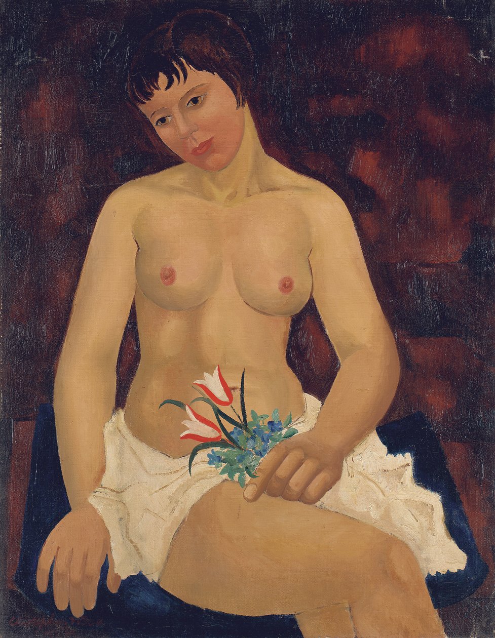 裸体与郁金香 作者 克里斯托弗·伍德