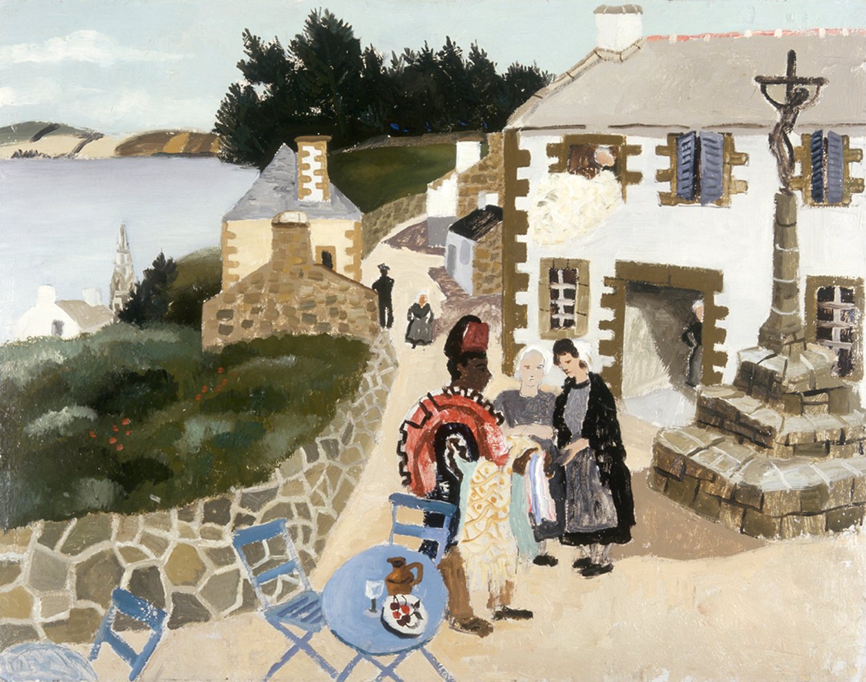 卖地毯的，Treboul》，1930年 作者 克里斯托弗·伍德