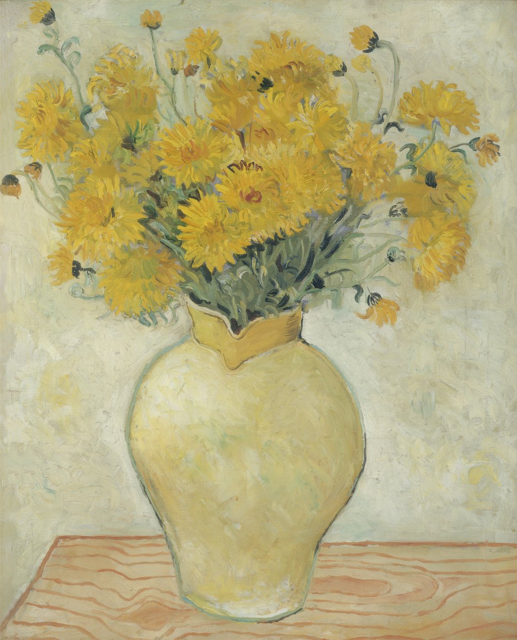 黄色菊花，1925年 作者 克里斯托弗·伍德