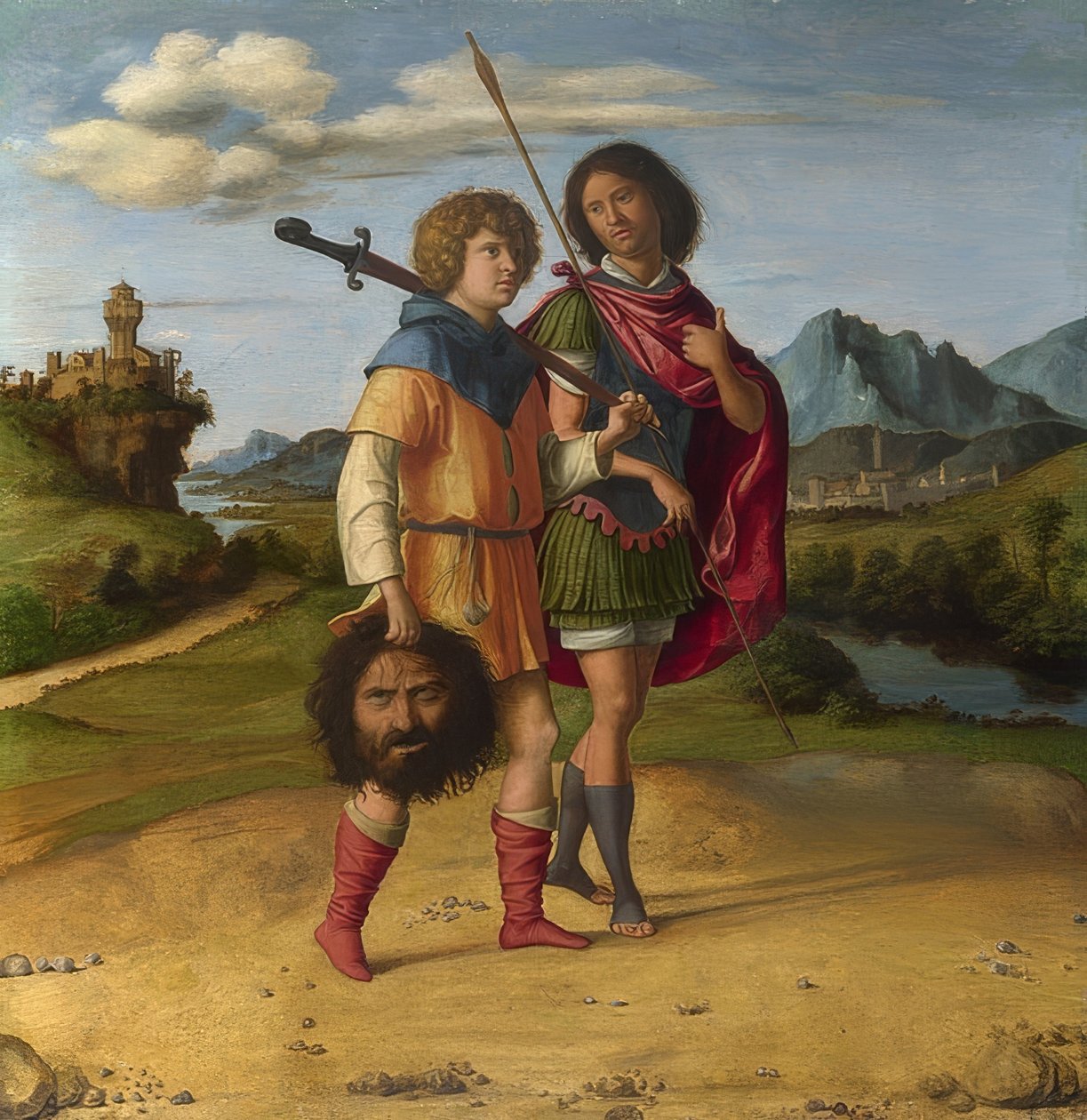 大卫和乔纳森（？）。约于1505-10年 作者 Cima da Conegliano