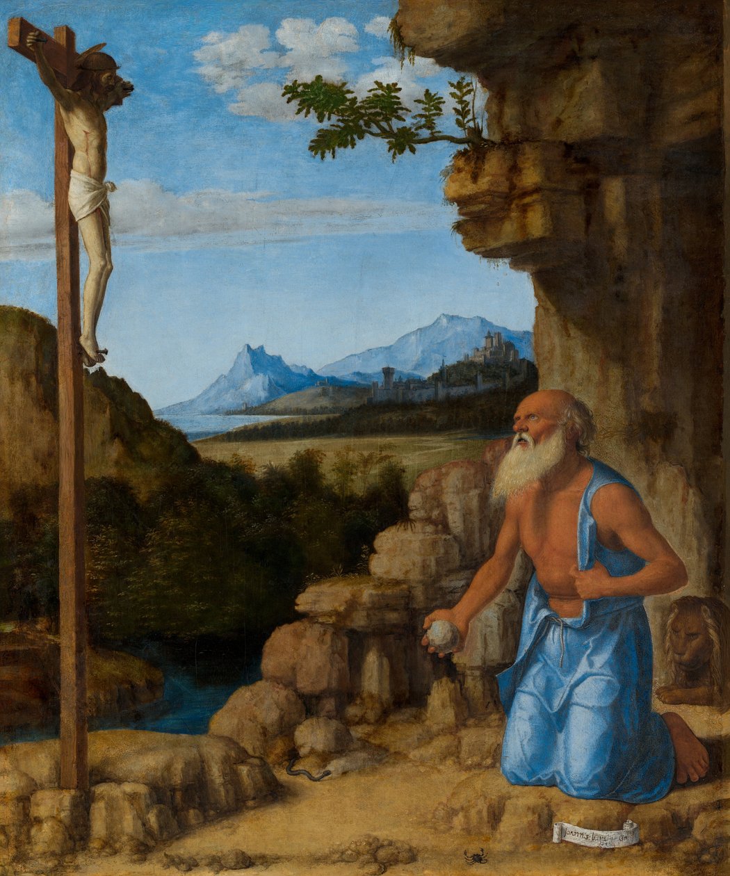 荒野中的圣杰罗姆 作者 Cima da Conegliano