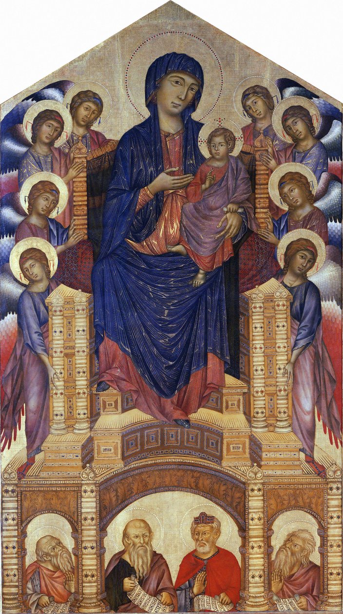 Santa Trinita Maestà（《圣母升天》；《圣母子与八位天使升天》，《Santa Trinita Madonna》）。 作者 Cimabue