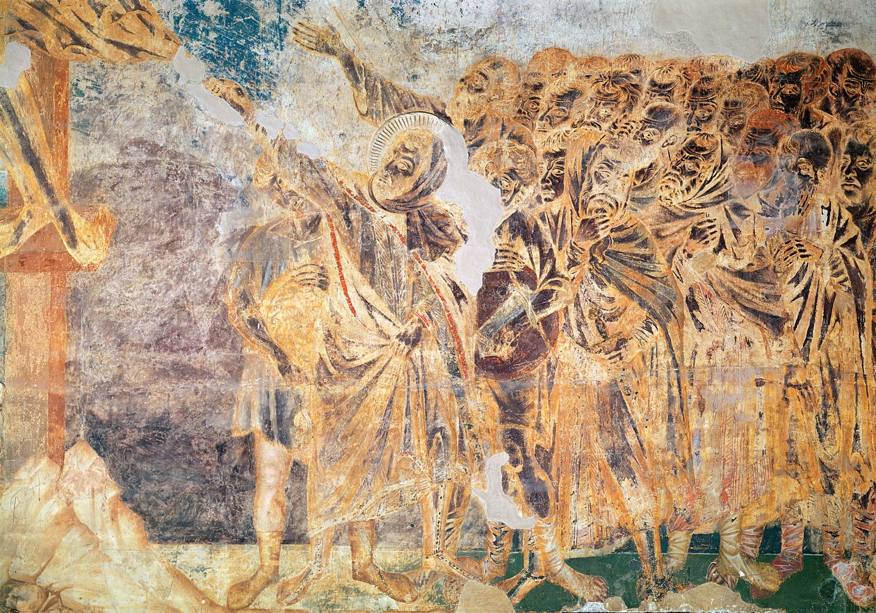 十字架，右手边细节，c.1270（细节439294） 作者 乔凡尼·西马布（Giovanni Cimabue）
