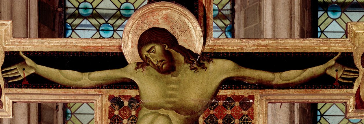十字架细节。 Detrempe on wood of Cimabue (Cenni di Pepo) (1272-1302) 1268-1271 Dim. 336x267 cm Arezzo, Church of San Domenico 作者 Cimabue