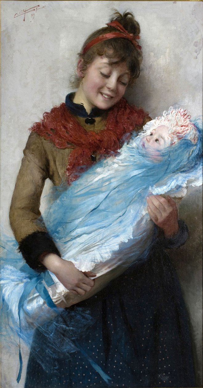 Primo amore 初恋，1889年。 作者 Cipriano Cei