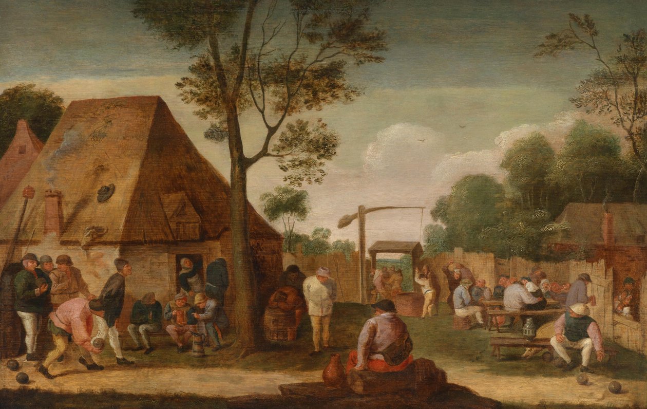 露天的农村乐趣 作者 阿德里安·布劳维尔（Circle of Adriaen Brouwer）