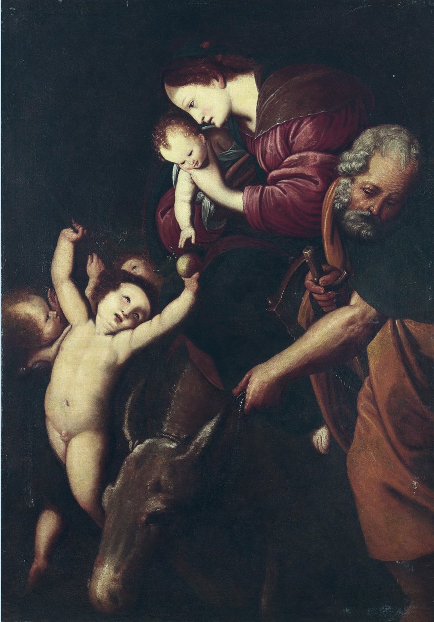 神圣家族逃往埃及 作者 乔瓦尼·巴蒂斯塔·克里斯皮（Giovanni Battista Crespi）的圈子