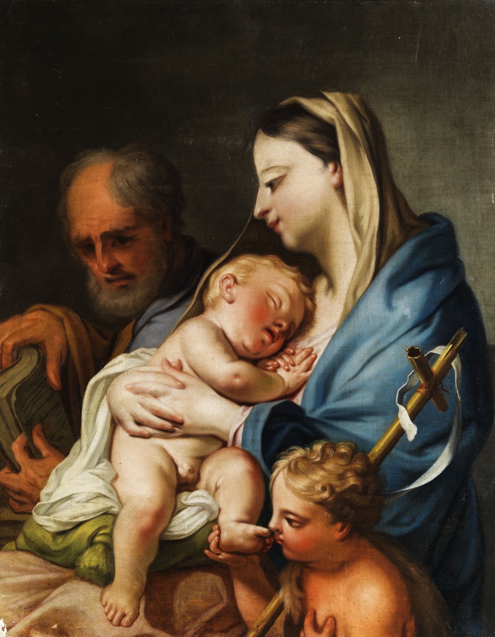 与Johannesknaben的神圣家族 作者 Jacopo Amigoni圈子