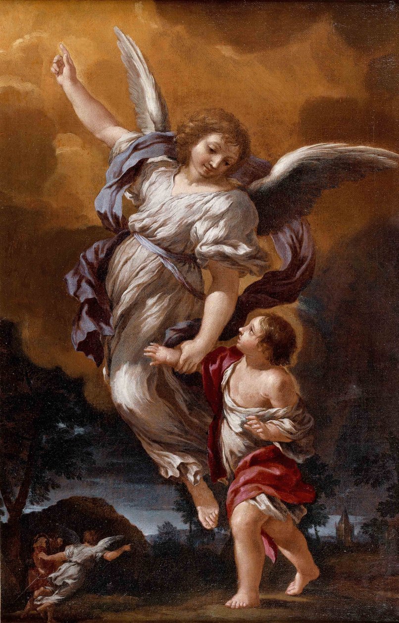 Pietro da Cortona之后的守护天使 作者 西罗·费里