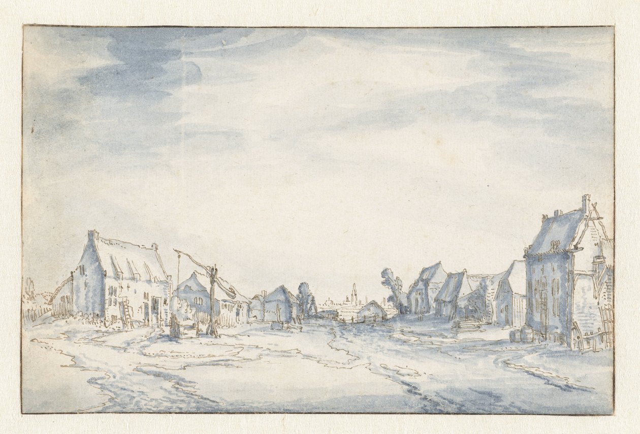 村庄景观 作者 克拉斯·扬斯。 Visscher (II) （归属于）