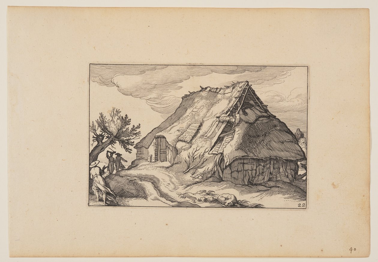 谷仓，选自《风景》（Verscheyden aerdige Lanthuysen...） 作者 克拉斯·扬斯。维舍尔