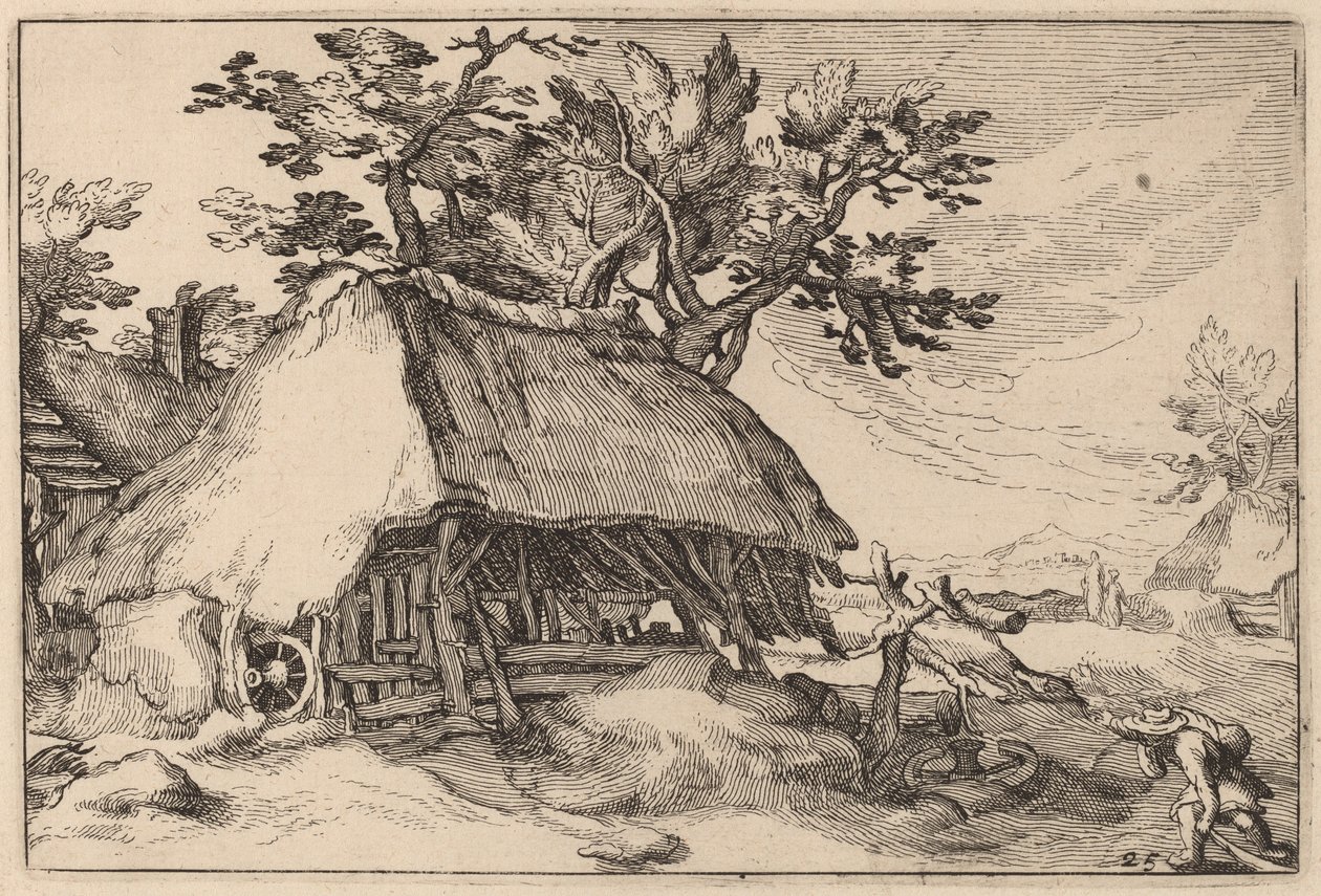 谷仓 作者 Claes Jansz Visscher 在亚伯拉罕 Bloemaert 之后 在 Boëtius Adams Bolswert 之后