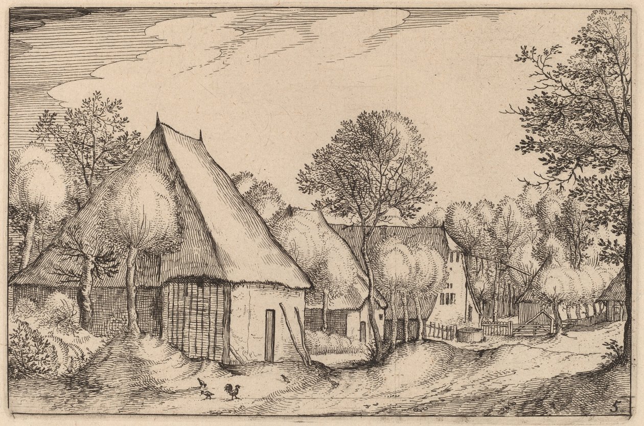 一个农家院 作者 Claes Jansz Visscher 仿照 Johannes van Doetechum，仿照卢卡斯的长老