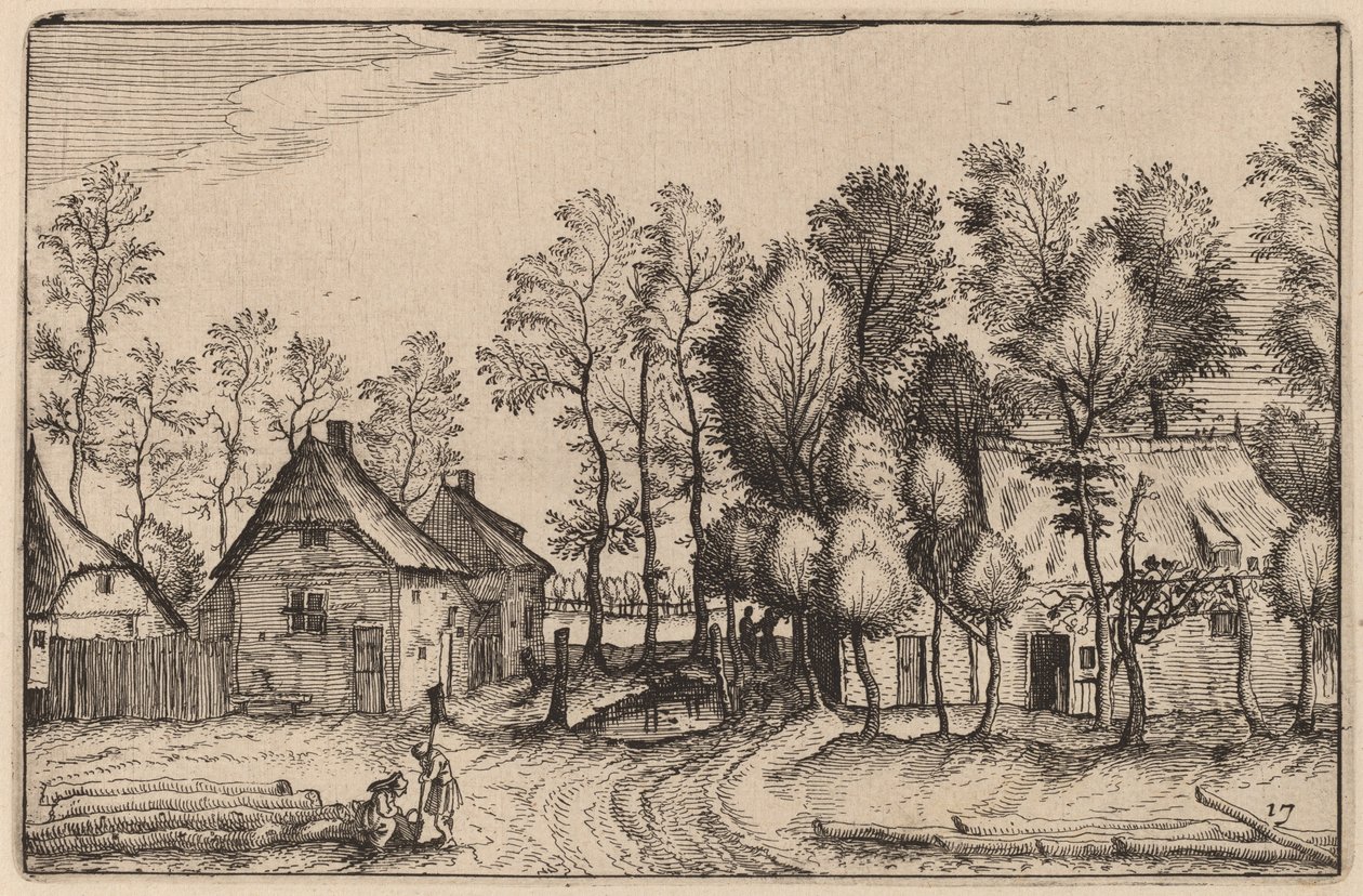 景观中的合欢树 作者 Claes Jansz Visscher 仿照 Johannes van Doetechum，仿照卢卡斯的长老