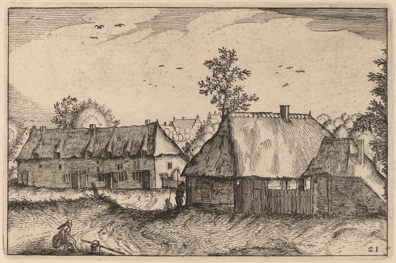 大型棚屋 作者 Claes Jansz Visscher 仿照 Johannes van Doetechum，仿照卢卡斯的长老