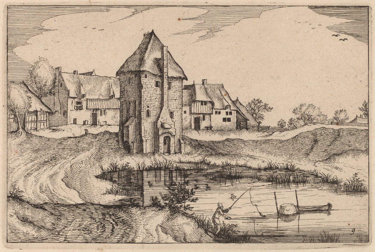 池塘 作者 Claes Jansz Visscher 仿照 Johannes van Doetechum，仿照卢卡斯的长老
