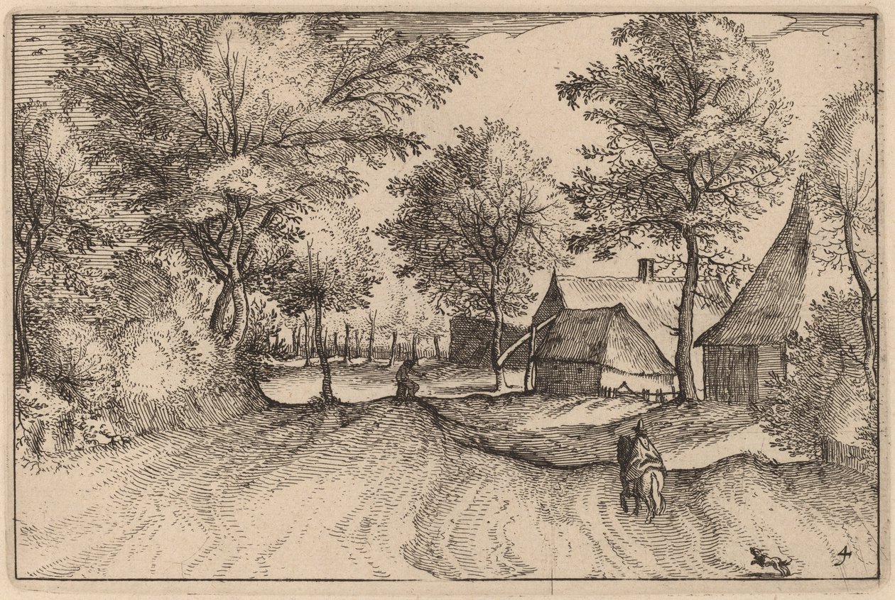 村道 作者 Claes Jansz Visscher 仿照 Johannes van Doetechum，仿照卢卡斯的长老