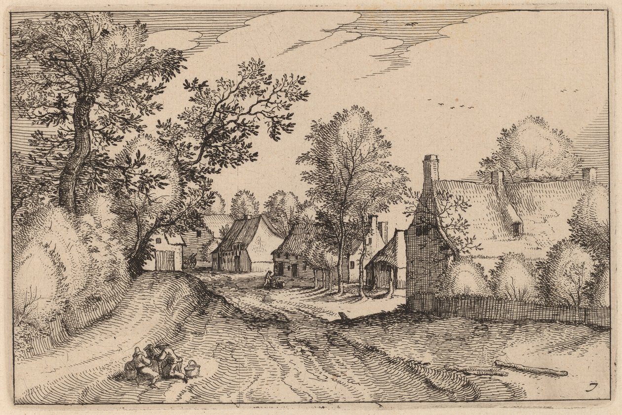 村道 作者 Claes Jansz Visscher 仿照 Johannes van Doetechum，仿照卢卡斯的长老