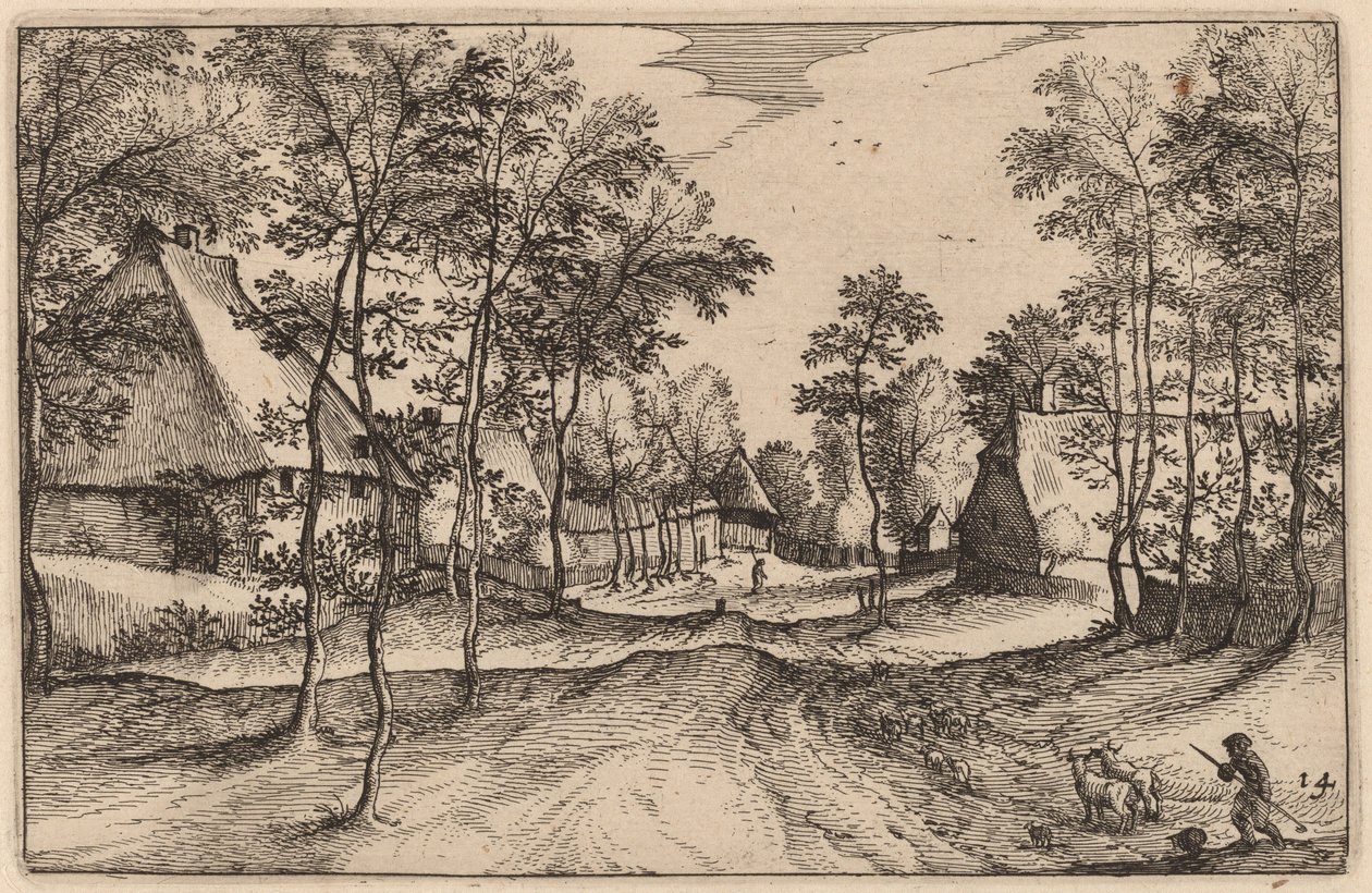 村道 作者 Claes Jansz Visscher 仿照 Johannes van Doetechum，仿照卢卡斯的长老