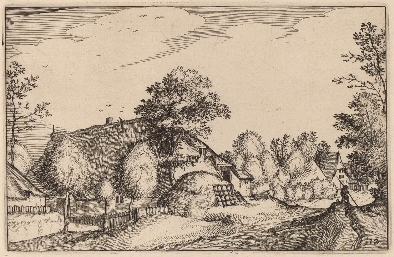 村道 作者 Claes Jansz Visscher 在 Lucas van Doetechum 之后 在 Johannes 之后的小风景大师之后