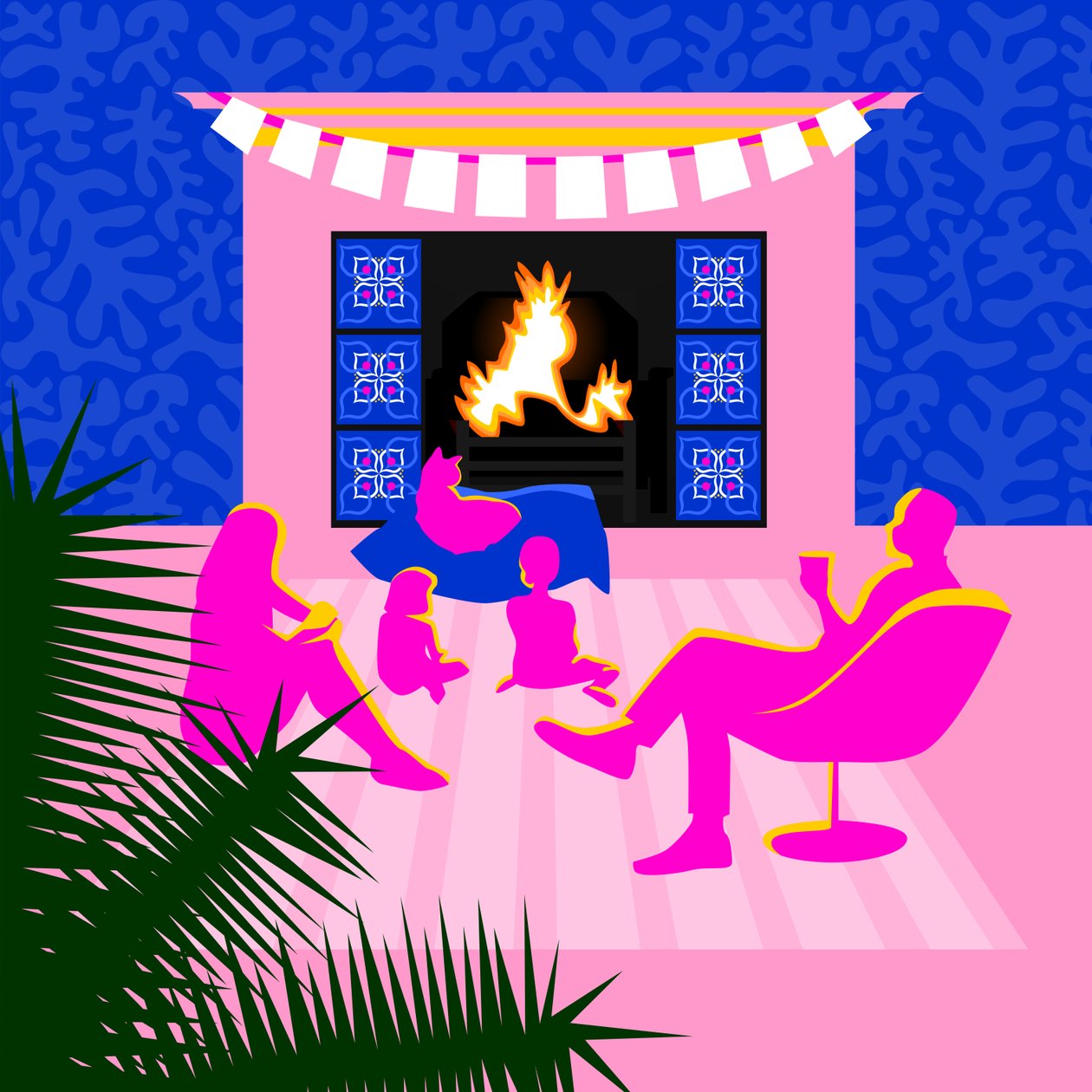 Christmas by the fireplace 作者 克莱尔·亨特利