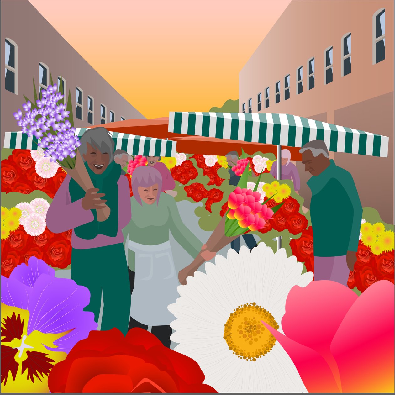 Flower Market at Columbia Road 作者 克莱尔·亨特利
