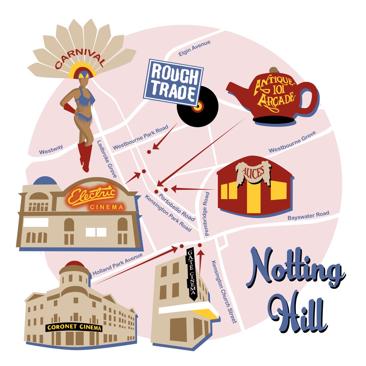 Map of Notting Hill 作者 克莱尔·亨特利