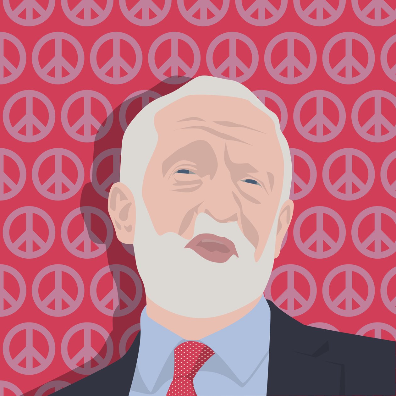 Jeremy Corbyn的肖像 作者 克莱尔·亨特利
