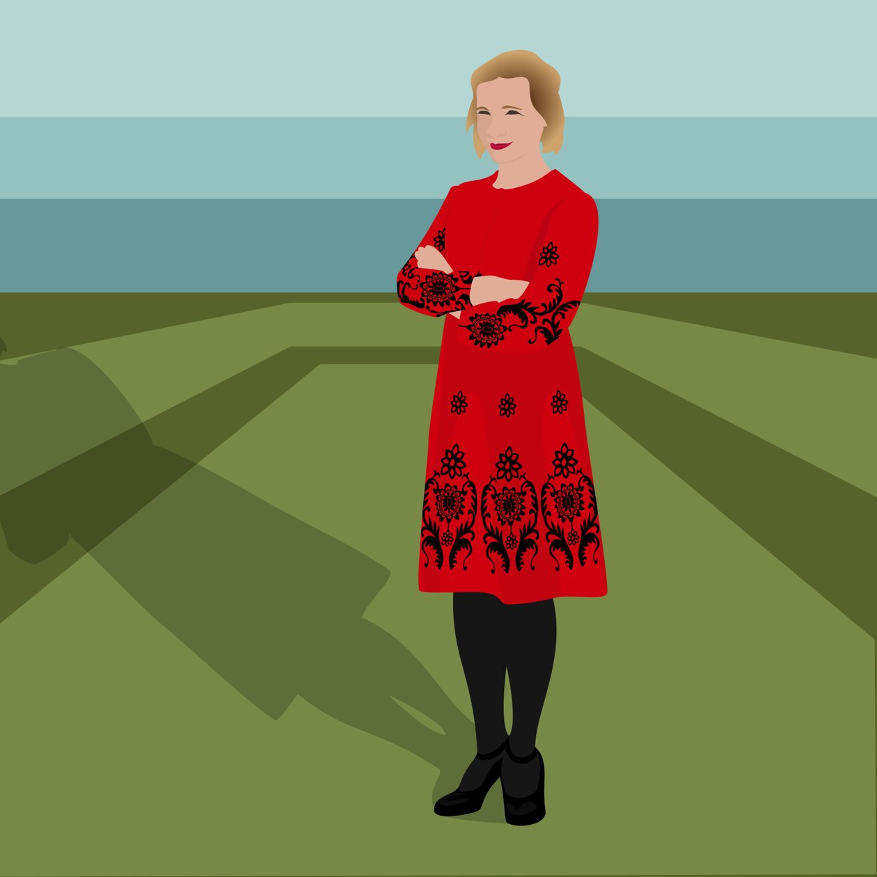 Portrait of Lucy Worsley, English Historian, Author, Joint Chief Curator at Historic Royal Palaces, and television presenter 作者 克莱尔·亨特利