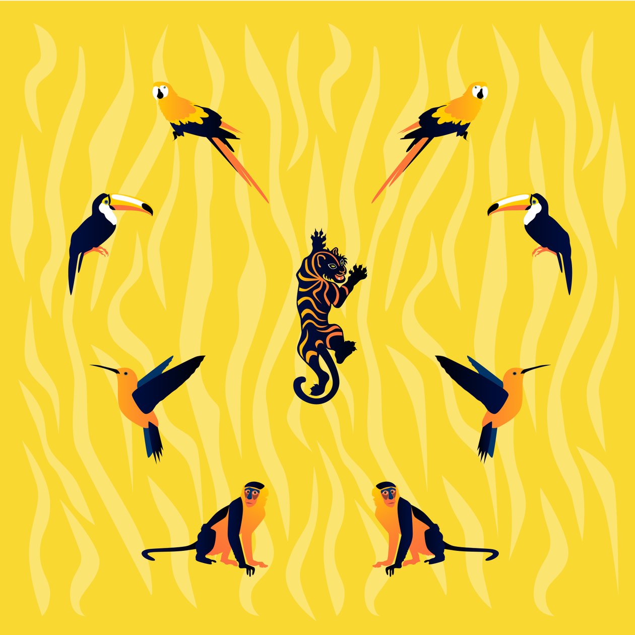 animals-yellow-black 作者 克莱尔·亨特利