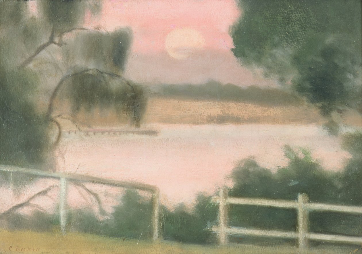 Keefer&39;s Jetty，c.1925（纸板上的油） 作者 克拉丽斯·贝克特（Clarice Beckett）