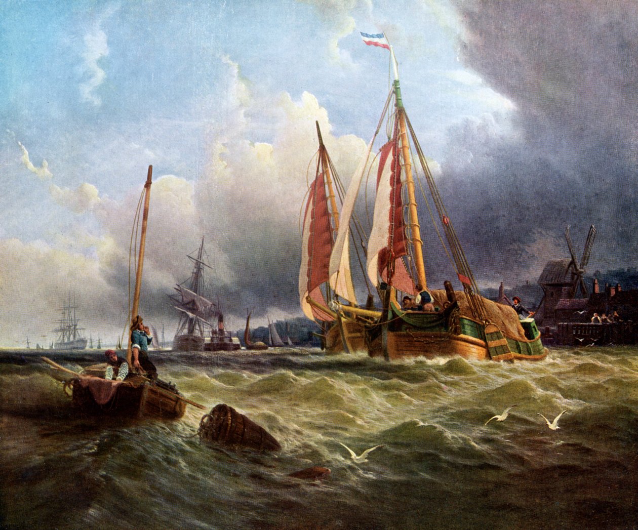 Oude Schelde，特塞尔岛，1862，c1920。 作者 克拉克森·斯坦菲尔德