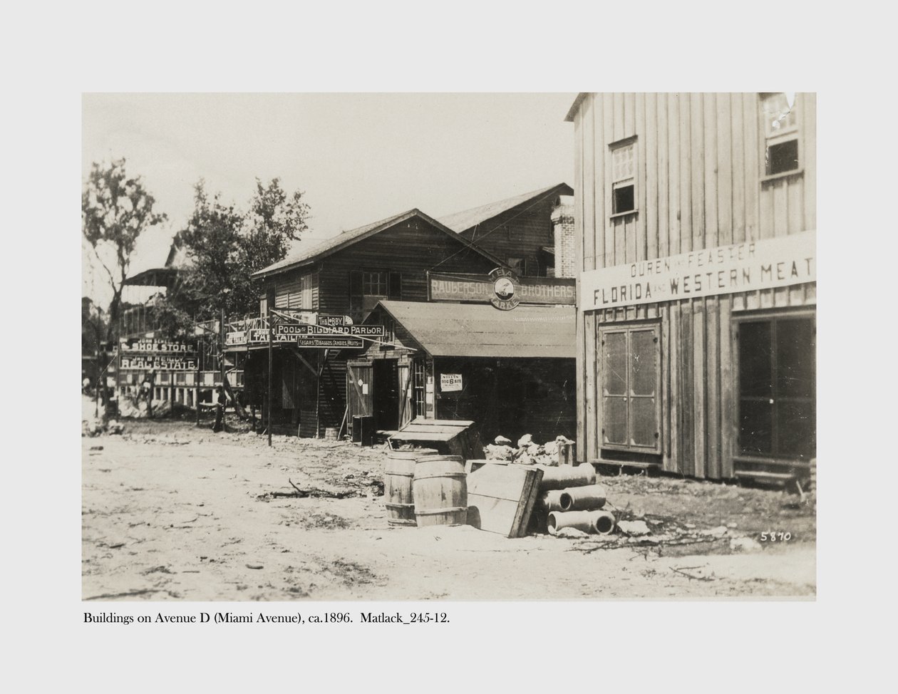 大道D（迈阿密大道）的建筑物，c.1896 作者 克劳德·C·马特勒克