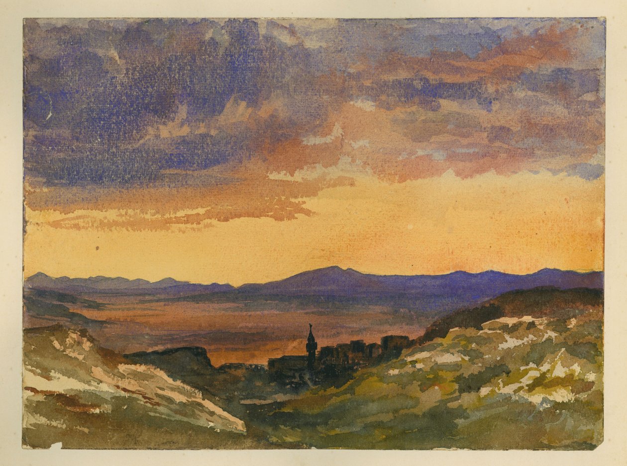 Jezreel Valley（wc和铅笔在纸上） 作者 克劳德·康德