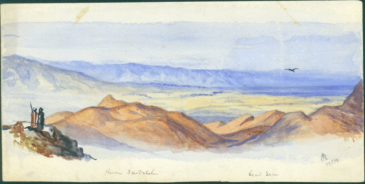Karn Sartabeh，约旦河谷，1872年（wc und paper on paper） 作者 克劳德·康德