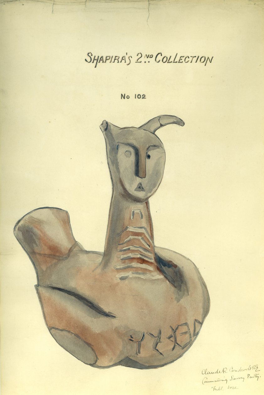 Shapira的第二个系列，1873年（wc和铅笔在纸上） 作者 克劳德·康德