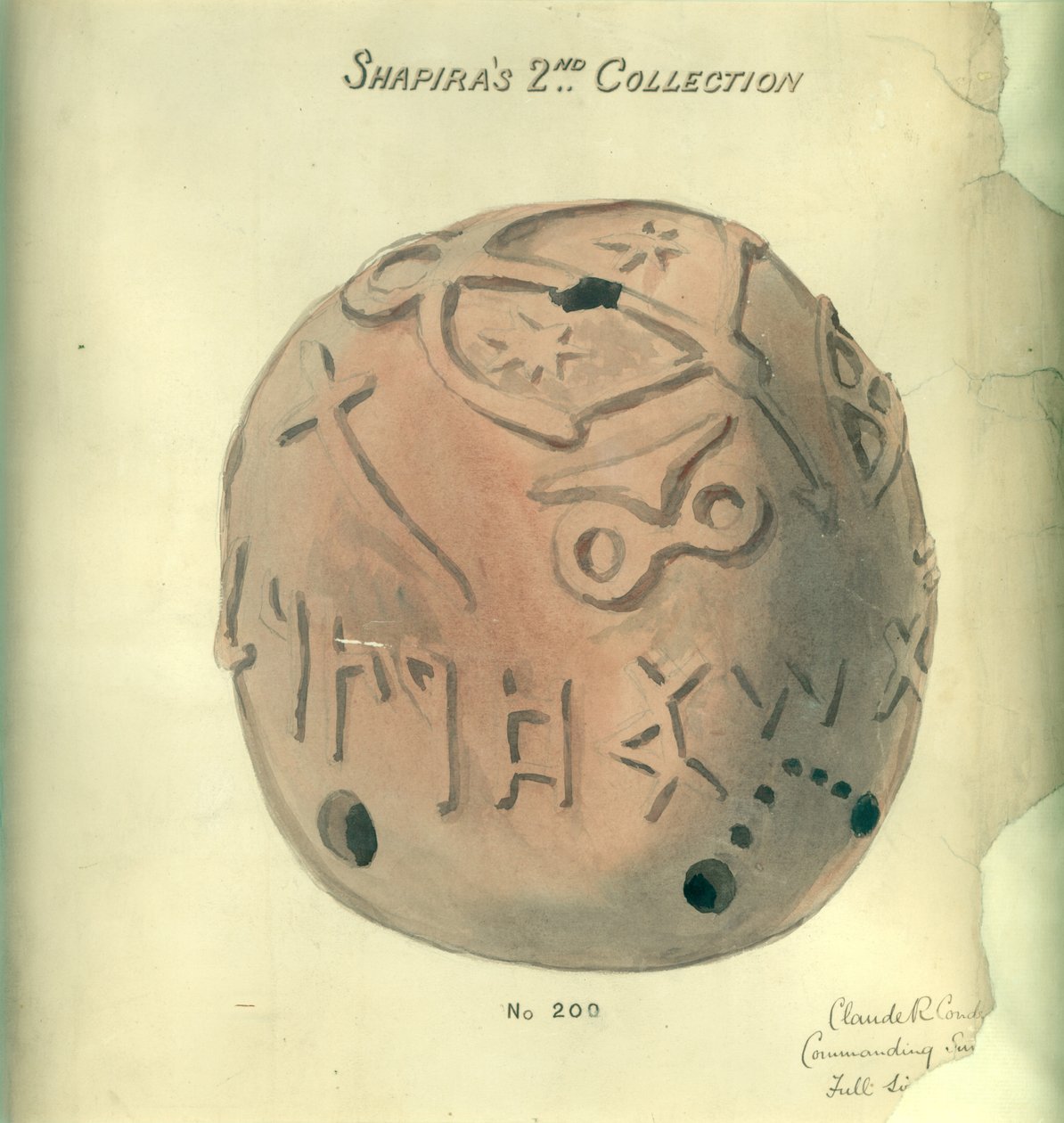 Shapira的第二个系列，1873年（wc和铅笔在纸上） 作者 克劳德·康德