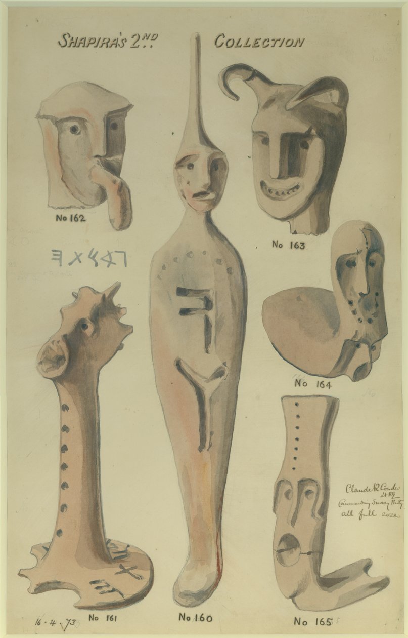 Shapira的第二个系列，1873年（wc和铅笔在纸上） 作者 克劳德·康德