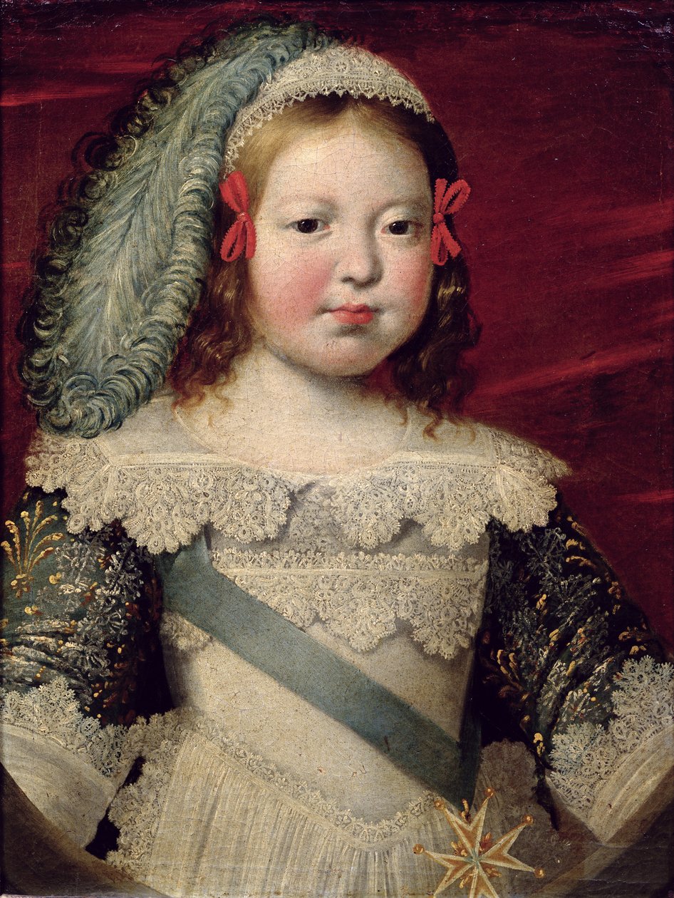 路易十四（1638-1715）小时候的肖像，c.1641-42 作者 克劳德·德鲁埃