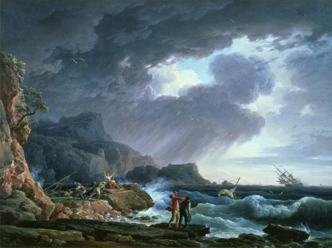 一个Seastorm，1752年 作者 克劳德·约瑟夫·韦尔内