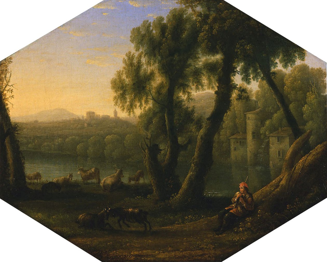 Italianate Landscape，c.1636 作者 克劳德·洛兰